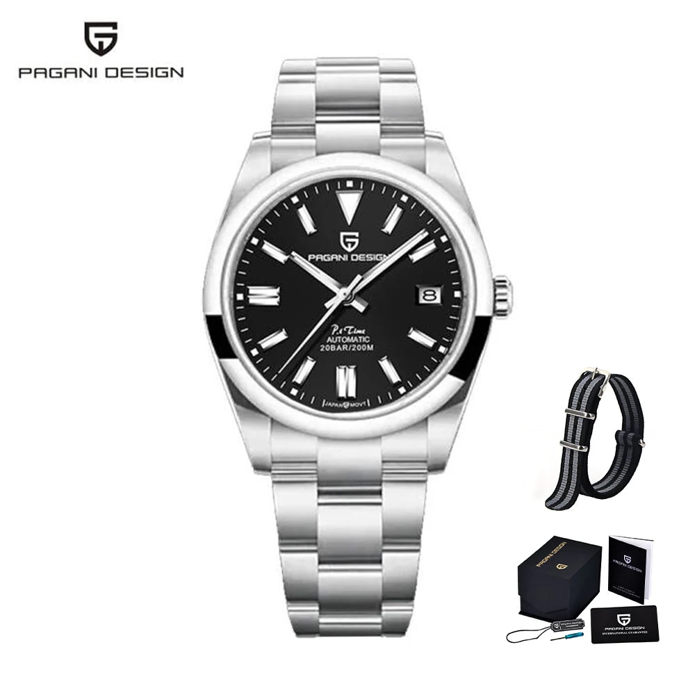 PAGANI DESIGN Luxury Classic Men‘s Mechanical Automatic Watches NH35A Stainless Steel Sports Waterproof Sapphire Clock PD1690