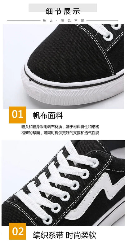 Women Outdoor Breathable Skateboarding Canvas Walking trainers Youth Students Flat Jogging Sneakers Low Upper White Shoes Tennis