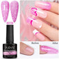 30ML Glitter Poly Nail Gel Hema Free Pink Glitter Acrylic Gel Finger Extension Nail Gel Semi-Permanent Nail Varnish For Manicure