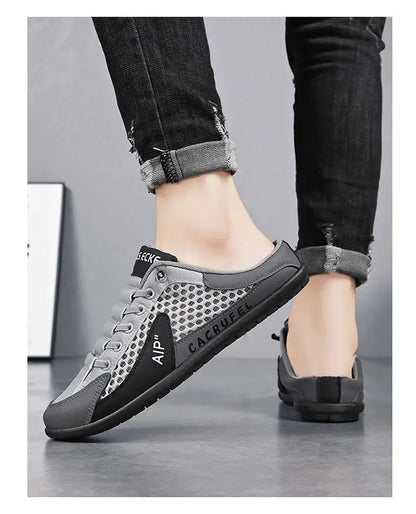 Summer Men's Mesh Slip on Half Slippers Fashion Man's