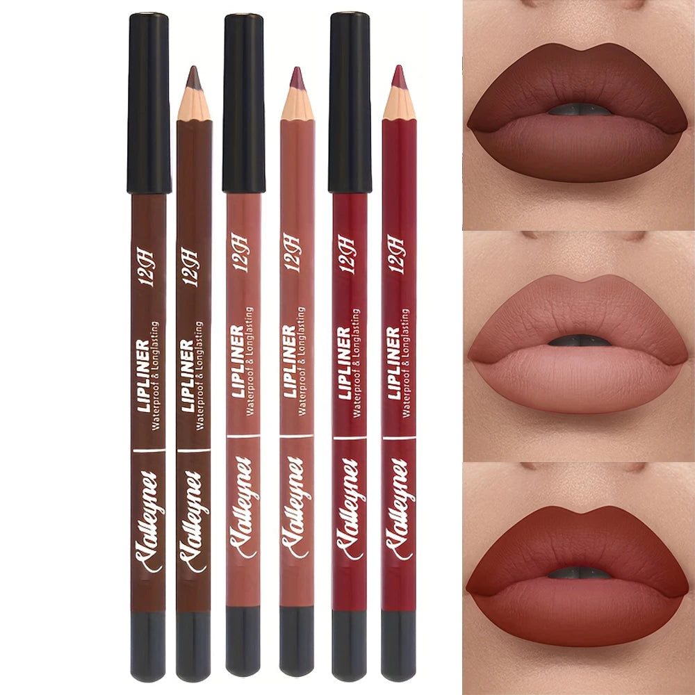 6 Color Velvet Matte Lip Liner Set