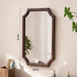 Retro Solid Wood Dressing Mirror Makeup Mirror Wall-mounted Bathroom Toilet Wall-mounted Punch-free Rectangular Bathroom Mirror