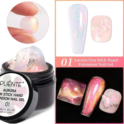 30ML Glitter Poly Nail Gel Hema Free Pink Glitter Acrylic Gel Finger Extension Nail Gel Semi-Permanent Nail Varnish For Manicure