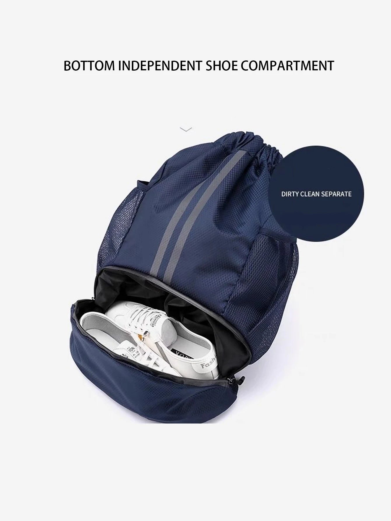 Sport Drawstring Backpack – Dry & Wet Separation Gym Bag