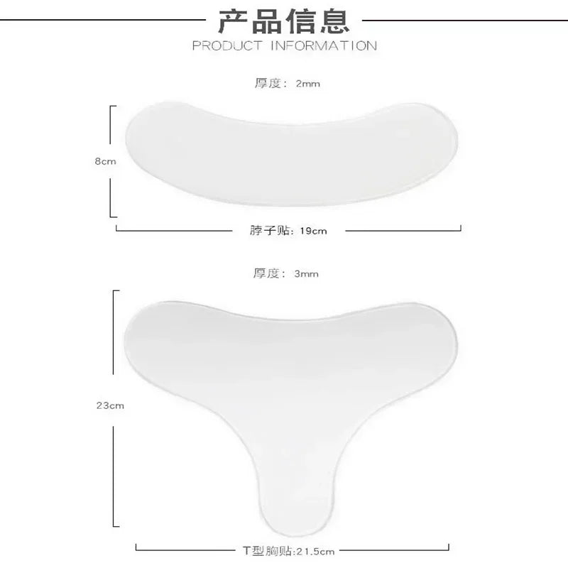 Reusable Silicone Anti Wrinkle Neck Pad Silicon Transparent Anti Microgroove Removal Neck Skin Care Silica Gel Patch Facial Care