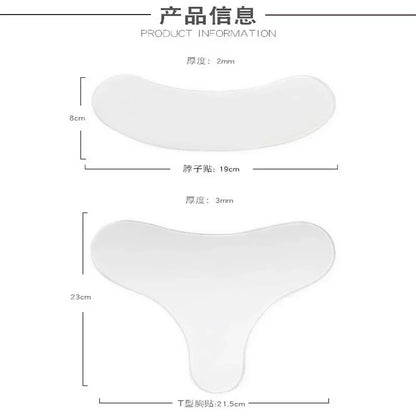 Reusable Silicone Anti Wrinkle Neck Pad Silicon Transparent Anti Microgroove Removal Neck Skin Care Silica Gel Patch Facial Care
