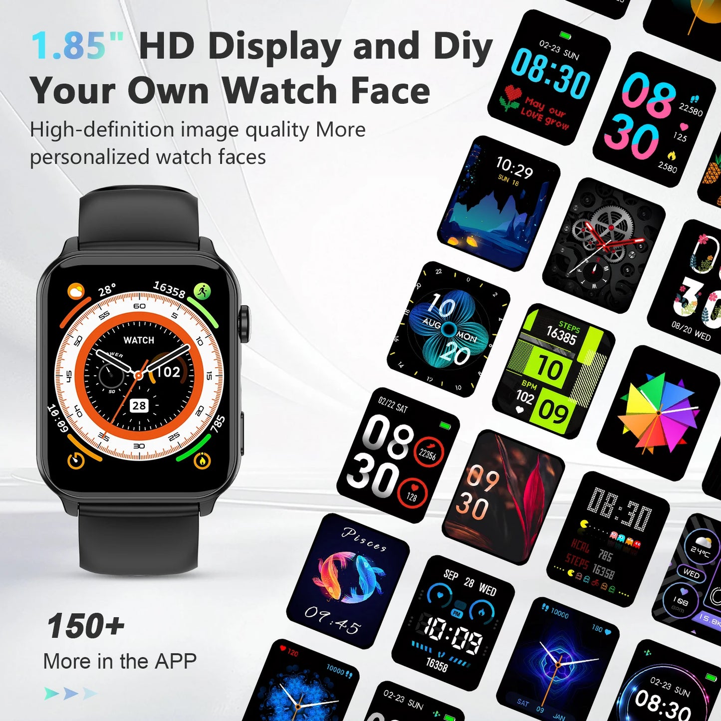 Blackview 2025 R30 Max Smartwatch with Flashlight 1.91'' TFT Screen Health Monitoring Bluetooth Call Watches for Men Women Gifts