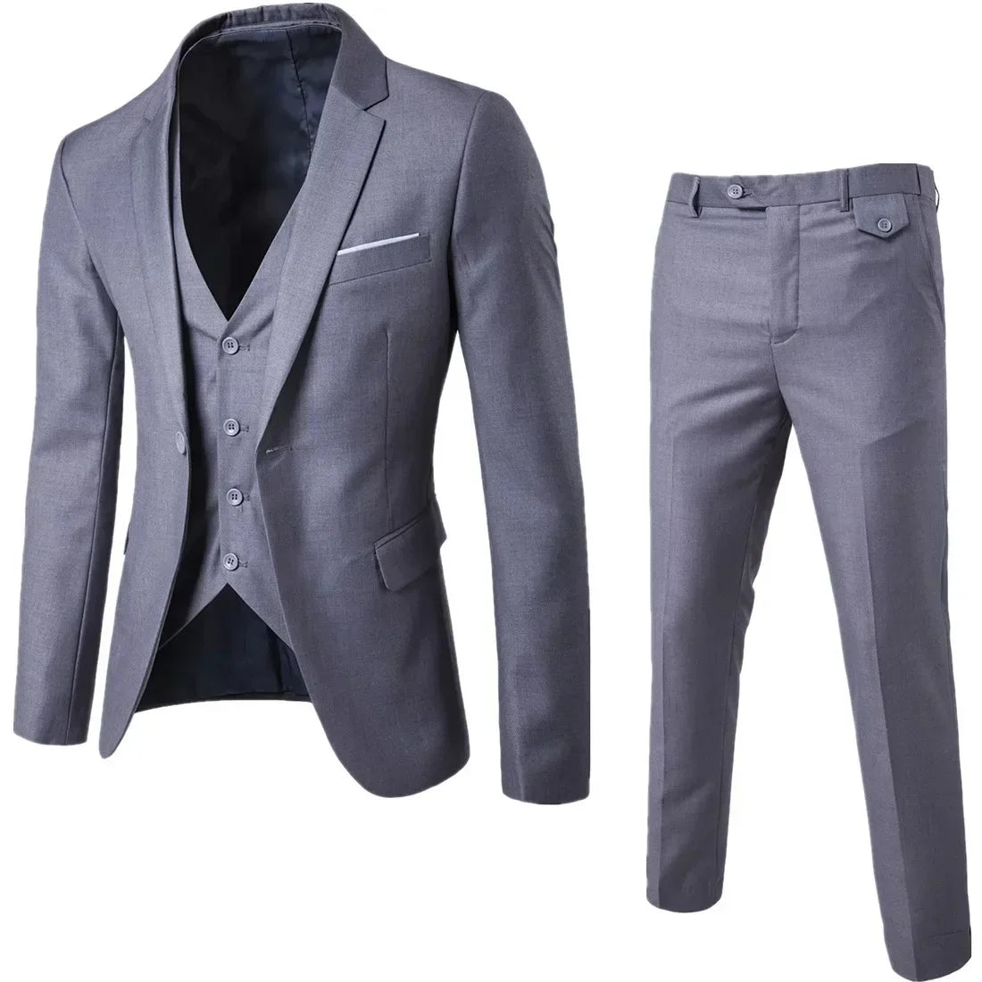Suits For Men 3 Pieces Set Elegant Wedding  Fashion Classic Full Jackets Vest Pants Blazers Outfit 2026 Formal Costume
