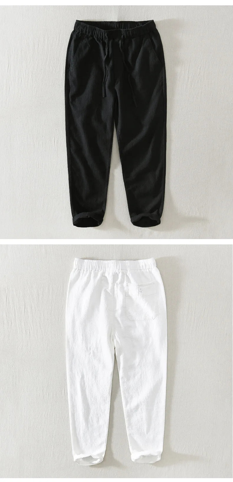 Summer New Casual Linen Ankle-length Pants for Men