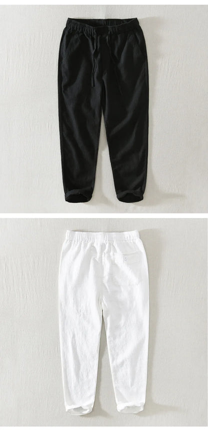 Summer New Casual Linen Ankle-length Pants for Men