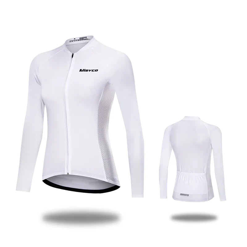 Women Cycling Jersey Long Sleeve Breathable Lightweight Spring Autumn Road Bike Top