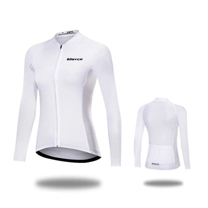 Women Cycling Jersey Long Sleeve Breathable Lightweight Spring Autumn Road Bike Top