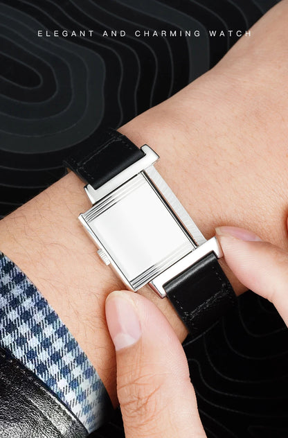 2026 New Arrivals 25.5MM Square Watch For Men Sports Watches Overturn Stainless Steel Watch Sapphire Crystal 50M Waterproof