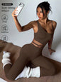 Beautiful back design, sexy one-piece yoga leggings, suitable for women's breathable quick-dry sports bodysuits