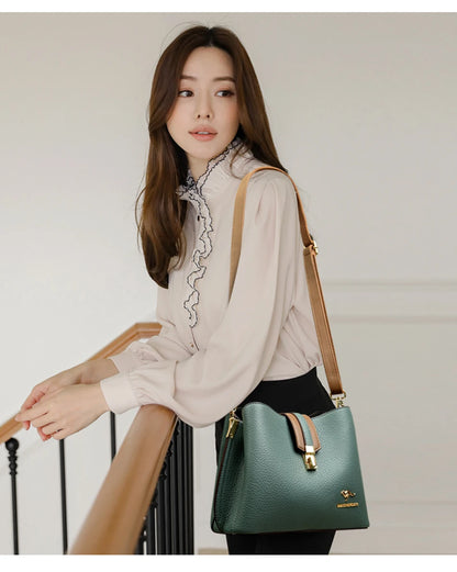 Women Bags Designer Handbags Casual Leather Cowhide High Capacity Shoulder Crossbody Bags for Women 2022 The New Luxury Handbags
