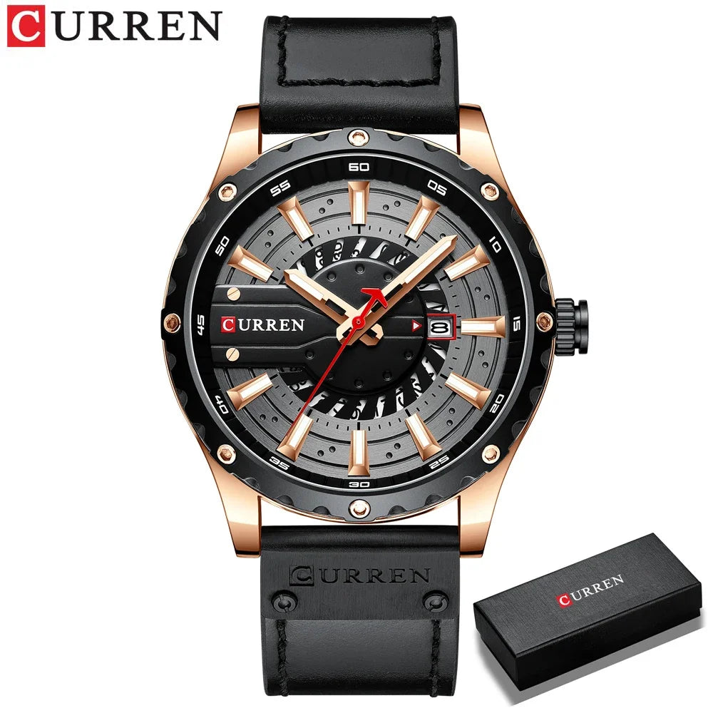CURREN Brand Quartz Watch Men New Fashion Waterproof Casual Business Military Men Watch Auto Date Watches Relogio Masculino