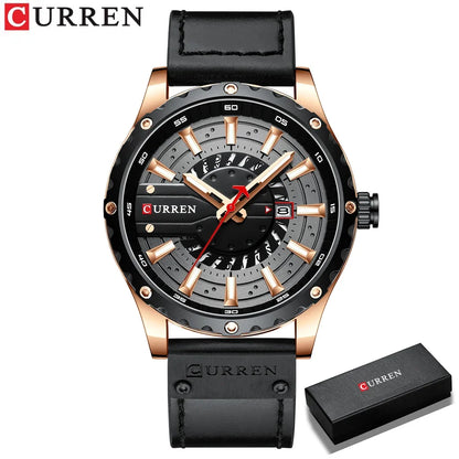 CURREN Brand Quartz Watch Men New Fashion Waterproof Casual Business Military Men Watch Auto Date Watches Relogio Masculino