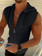 New Summer Sleeveless Zippered Jacquard Sportswear For Men 's