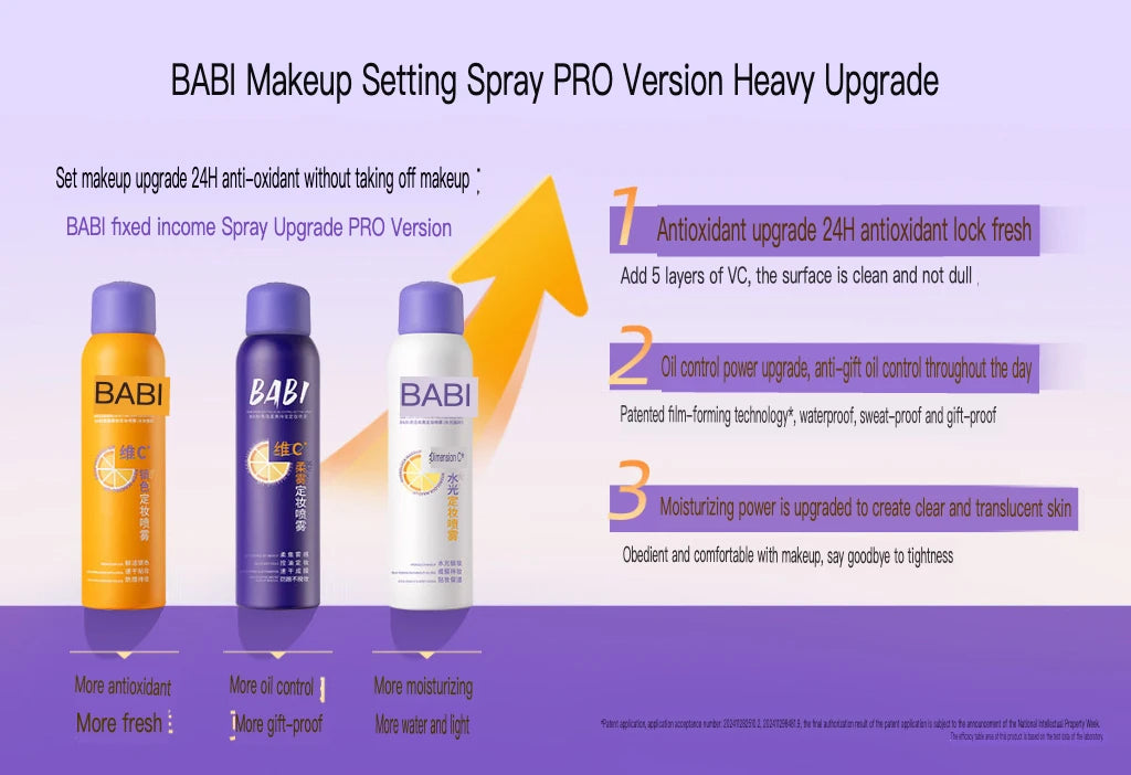 BABI Setting Spray For Oil Control, Vitamin C Long-lasting Setting Spray For Water Resistance And No Makeup Fading