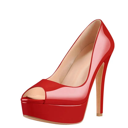 Crossdresser Sexy StilettosWomen Platform Peep Toe High Heel Sandals