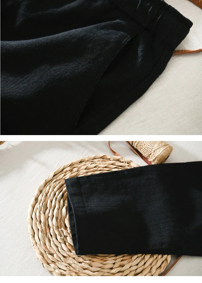 Summer New Casual Linen Ankle-length Pants for Men