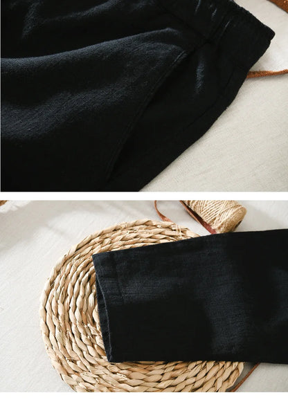 Summer New Casual Linen Ankle-length Pants for Men