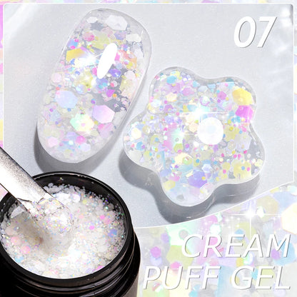 30ML Glitter Poly Nail Gel Hema Free Pink Glitter Acrylic Gel Finger Extension Nail Gel Semi-Permanent Nail Varnish For Manicure