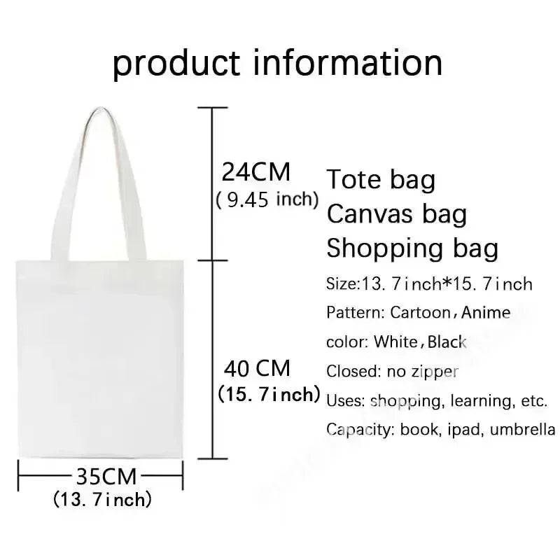 New Handbags Cute the Tote Bag Cartoon Women's Handbag Lady Bags Folding Shopping Bag Eco Shopper Beach Cloth Canvas Shoulder