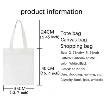 New Handbags Cute the Tote Bag Cartoon Women's Handbag Lady Bags Folding Shopping Bag Eco Shopper Beach Cloth Canvas Shoulder