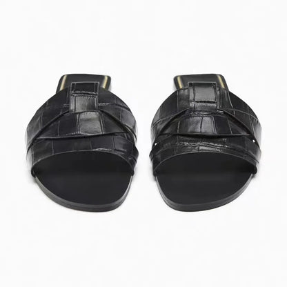 Sandálias femininas de dedo aberto, chinelos de verão ao ar livre, casuais, respiráveis, planas, em forma de T, macias, confortáveis, sapatos de salto, na moda