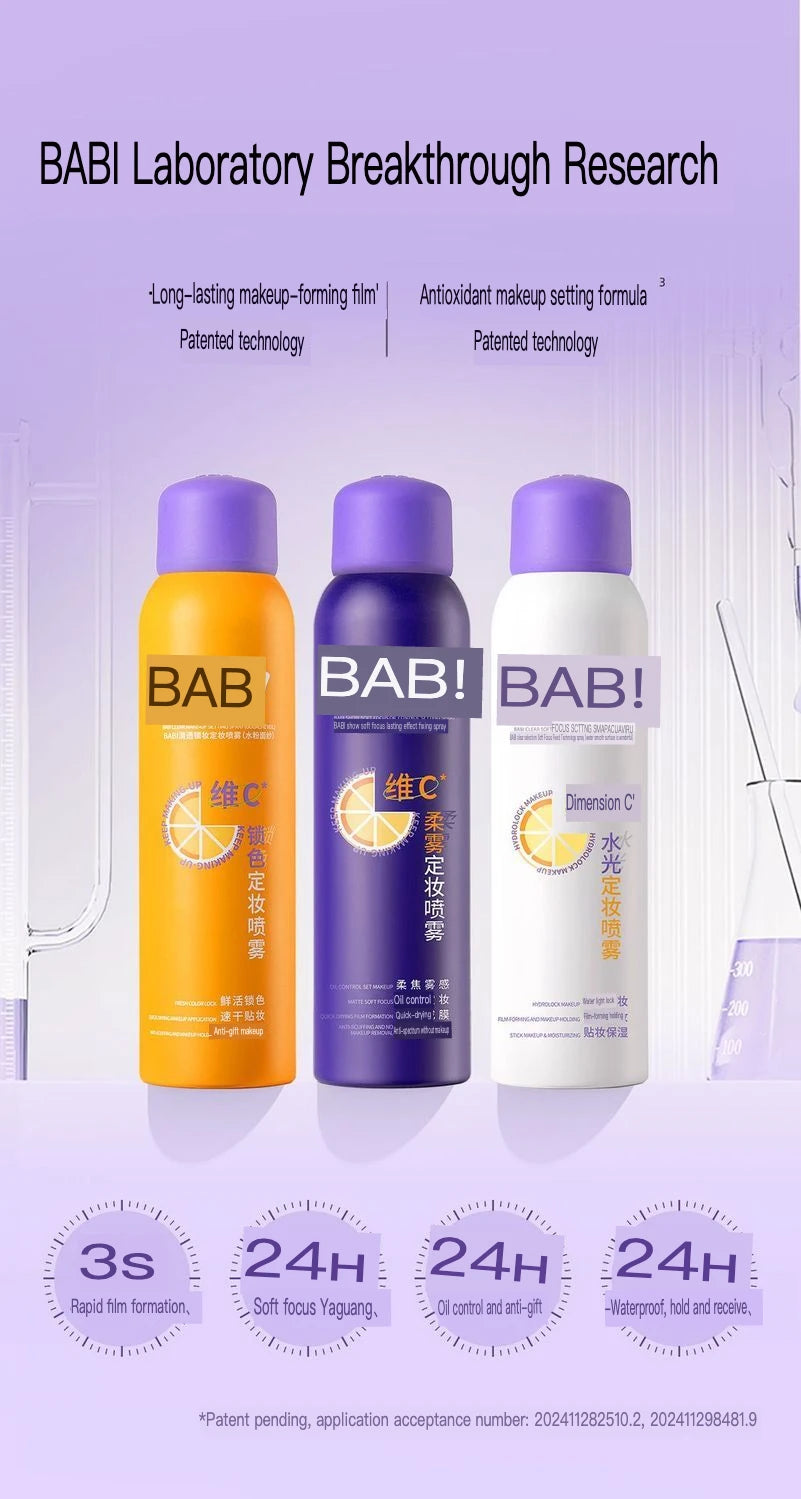 BABI Setting Spray For Oil Control, Vitamin C Long-lasting Setting Spray For Water Resistance And No Makeup Fading