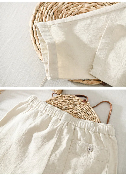 Summer New Casual Linen Ankle-length Pants for Men