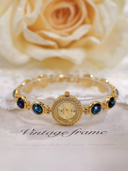 Gold Women Bracelet Watches Luxury Brand Dress Quartz Small Dial Ladies Wrist Watches Rhinestone Rose Gold Watches For Women