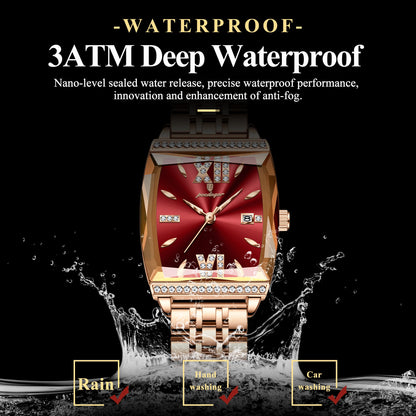 POEDAGAR Elegant Woman Watches High Quality Date Waterproof Luxury Ladies Watch Stainless Steel Casual Quartz Women's Wristwatch