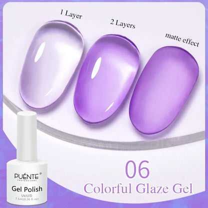 30ML Glitter Poly Nail Gel Hema Free Pink Glitter Acrylic Gel Finger Extension Nail Gel Semi-Permanent Nail Varnish For Manicure