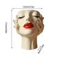 Cosmetic Brush Holder Makeup Organizer For Brushes Women's Head Design Boho Aesthetic Decorative Resin Decoration For Bathroom