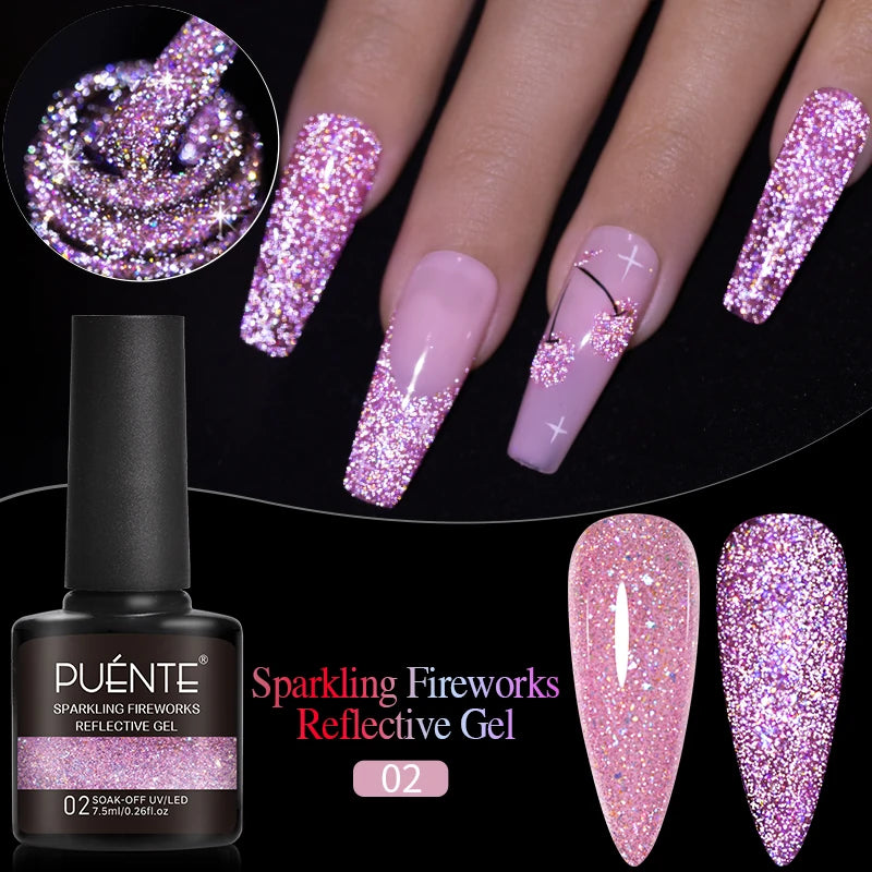 30ML Glitter Poly Nail Gel Hema Free Pink Glitter Acrylic Gel Finger Extension Nail Gel Semi-Permanent Nail Varnish For Manicure