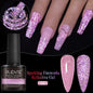 30ML Glitter Poly Nail Gel Hema Free Pink Glitter Acrylic Gel Finger Extension Nail Gel Semi-Permanent Nail Varnish For Manicure