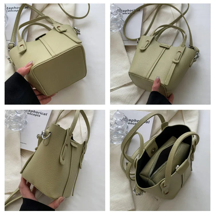 Bucket Handbags Women 2026 New Large Capacity Shoulder Crossbody Bags Luxury Designer Ladies Texture Leatrher Tote Bags