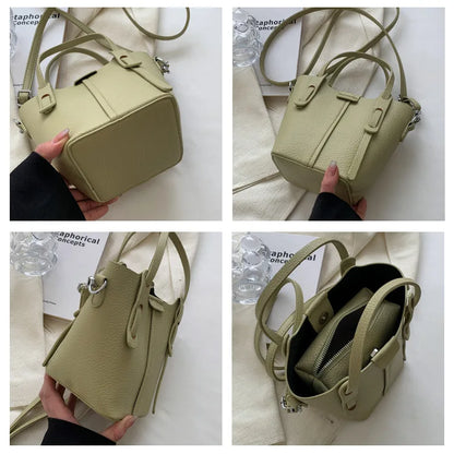 Bucket Handbags Women 2026 New Large Capacity Shoulder Crossbody Bags Luxury Designer Ladies Texture Leatrher Tote Bags