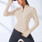 Women's Slim Fit Yoga Zip Jacket – Body Sculpting Short Sports Coat