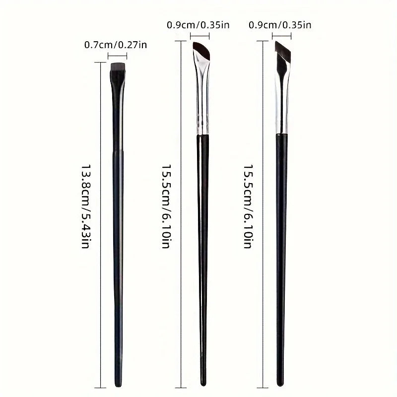 3 pieces of new clothes combination extremely fine new sickle eyeliner brush bevel beginner makeup tools