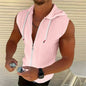 New Summer Sleeveless Zippered Jacquard Sportswear For Men 's