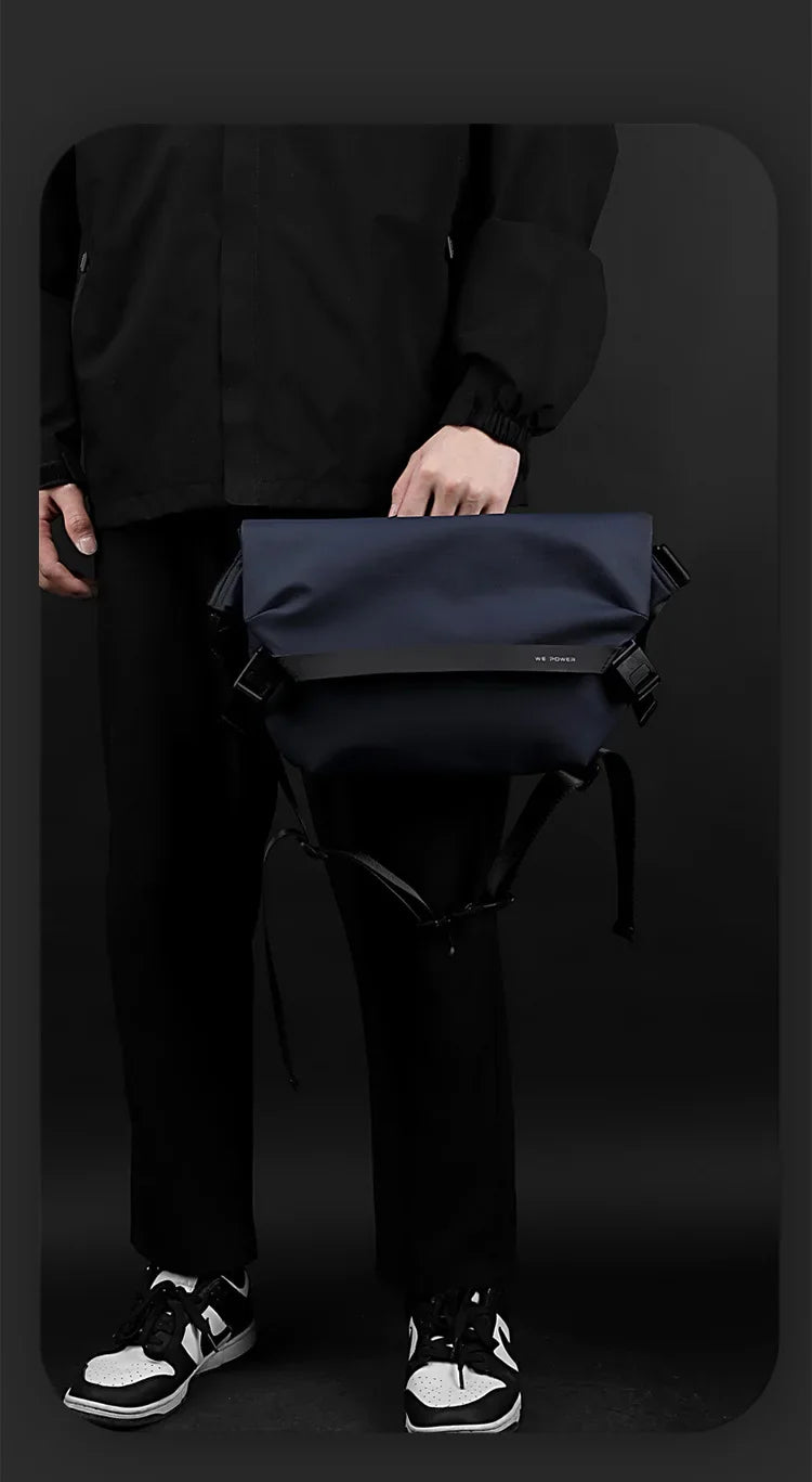 New Versatile Work Suit Shoulder Bag Men's Casual Single Crossbody Backpack Trendy Small Square Chest Bags Мужская сумка Bolsas
