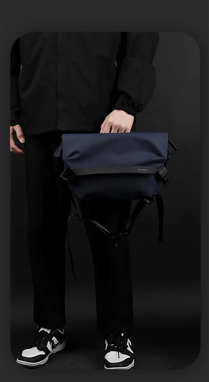 New Versatile Work Suit Shoulder Bag Men's Casual Single Crossbody Backpack Trendy Small Square Chest Bags Мужская сумка Bolsas