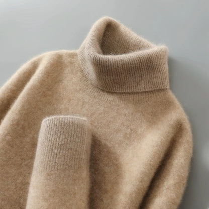100% wool high neck sweater with pullover for men