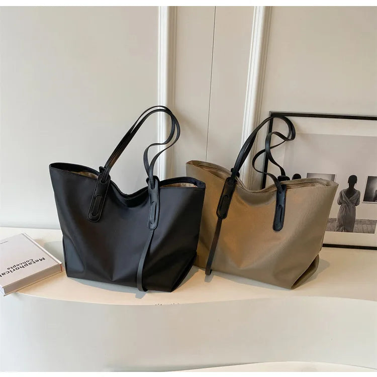 Women Handbags large Capacity Tassels Female Shoulder Bags Soft Oxford Travel big Totes new ladies Hand Bag black