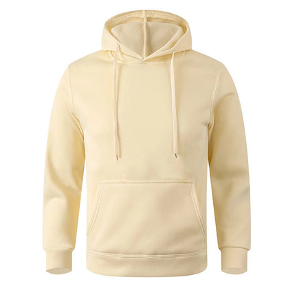 Unisex Casual Hoodie – Solid Color Pullover Sweatshirt