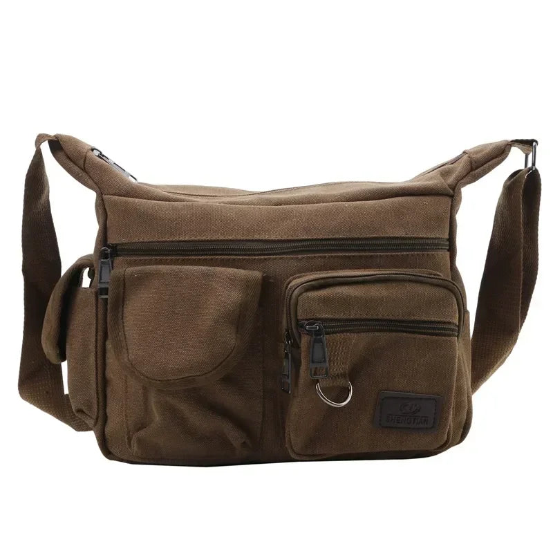 Casual Tote Travel Male Crossbody Bag Men's Canvas Shoulder Bags Luxury Messenger Bags Fashion High Quality Handbag Chest Bag