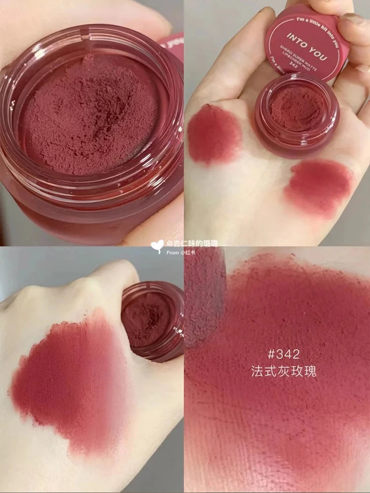 Into You Canned Lip Mud Matte Velvet Whitening Long lasting Lipstick Frost Lip Glaze Natural Bare Color